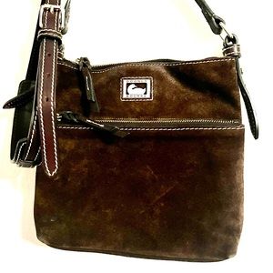 Suede cross body bag